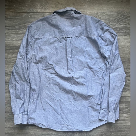 Roots Blue Long Sleeve Button Down 100% Cotton Men’s Shirt Size XXL Casual - Picture 2 of 10